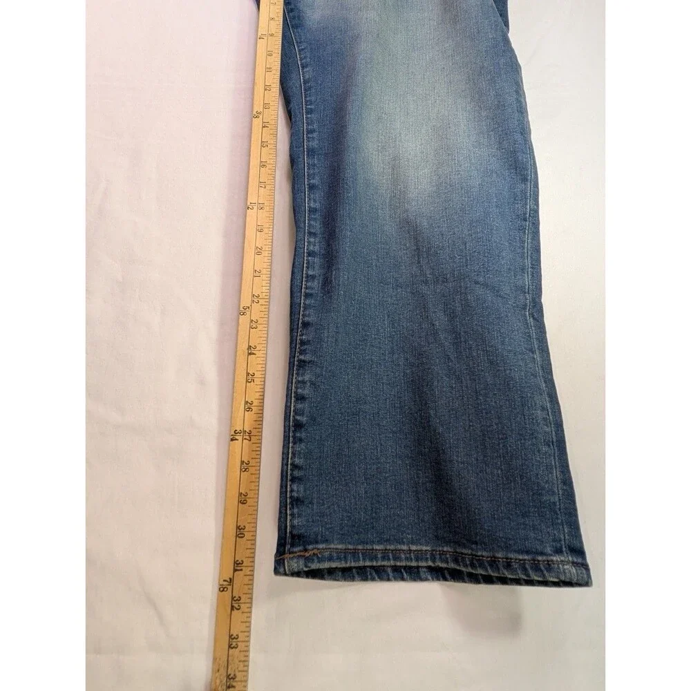 Lee Extreme Motion MVP Jeans Mens 46x32 Blue Medium Wash Relaxed Straight Denim